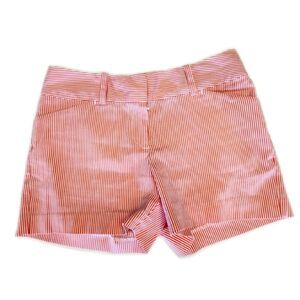 5/$55 Ann Taylor Petite Signature Candystripe Red/Pink & White Stripe Shorts, 4P
